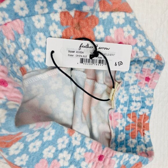 NWT Feather 4 Arrow Pants Girls Size 12 Blue Forever Hacci Flowers  Casual $50 - Picture 8 of 8